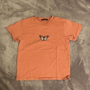 Brandy Melville butterfly crop top